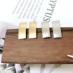 【新作売り切り】イヤリング　イヤリング金具　2WAY　ツヤ　ツルツル　長方形　四角　シンプル　約16x7mm【4ヶ】