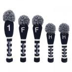 NEW！！★税込★CRAFTSMANクラフトマン　ニットヘッドカバー　ゴルフ　ドライバー用・フェアウェイ用・ハイブリッド用　5枚セット　ストライプシリーズ　手作り