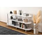 ショッピングシェルフ 棚 シェルフ ラック ストーン柄 おしゃれ 石目 テレビ台 ローボード 大理石 シェルフ シンプル 木製 北欧モダン 3段