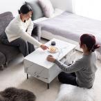 ローテーブル おしゃれ 北欧モダン 収納 引き出し 大容量 棚 ラック デスク ストーン柄 幅80cm