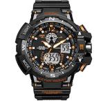 腕時計 メンズ SMAEL腕時計 メンズウォッチ 防水 スポーツウォッチ アナログ表示 デジタル 多機能 ミリタリー ライト時計 運動腕時計 電子腕時