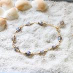 RALULU.SHU  能力を開花させる 瞑想 極上 ラブラドライトの ブレスレット 8月誕生石 14KGF ゴールドフィルド　925シルバー