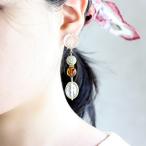 RALULU.SHU イングランド 古典 アンティーク風 大振りピアス　イヤリングに変更可