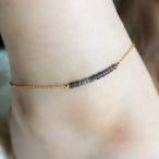 RALULU.SHU 神の石　ブラックウォーターオパールのアンクレット 10月誕生石　14KGF ゴールドフィルド