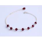 オリジナル極上ガーネットのLUCKY7ブレスレット1月誕生石パワーストーン...