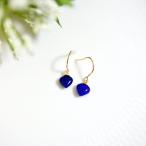 宝石質ハートラピスラズリのピアスイヤリング12月誕生石14KGFゴールドフ...