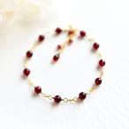 恋の成就 実りの象徴 6Aランク ガーネットのブレスレット 1月誕生石 パワーストーン 天然石 ハンドメイド RALULU.SHU
