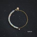 ウォーターオパール ブレスレット 2WAY 10月誕生石 14KGF ゴールドフィルド パワーストーン 天然石 ハンドメイド オーダー可 RALULU.SHU