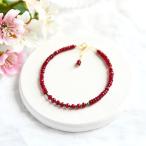 ルビーとパイライトのブレスレット7月誕生石14kgfゴールドフィルド天然石...