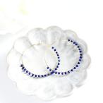 ラピスラズリのフープピアスイヤリング12月誕生石ビッグサイズ14KGFゴー...