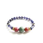 翡翠アイオライトロードナイトのブレスレット天然石パワーストーンハンドメイド...