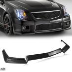 ショッピング2009年 【並行輸入品】 キャデラック CTS-V 2009年 2010年 2011年 2012年 2013年 2014年 2015年 フロント スポイラー バンパー リップ カーボン/つやあり ブラック ス
