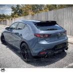 ショッピングBrand 【並行輸入品】 本物 カーボン / Frp スポーツ リア ルーフ ダブル スポイラー ウィング マツダ 3 アクセラ ハッチバック 2020年 カスタム パーツ