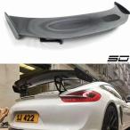 カーボン レーシング リア スポイラー ウィング リップ ポルシェ ケイマン ボクスター 981 718 ブラック カーボン