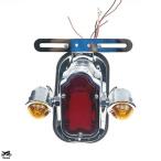 ショッピングチョッパー 【並行輸入品】 メッキ Tombs テールライト ウィンカー ハーレー クルーザー チョッパー FLSTN FLSTSC カスタム カスタム パーツ