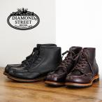 【DIAMOND STREET ダイヤモンドストリート】メンズブーツ オイルレザーモカシンブーツ（ds-519) 紳士靴 革靴 メンズシューズ