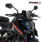 ショッピングGENERATION Puig 21997F WINDSHIELD NEW GENERATION SPORT [DARK SMOKE] KTM 125/390 DUKE(24-25) プーチ スクリーン カウル