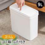 ゴミ箱ふた付きスリムダストボックス横型9Lおむつごみ箱密封四角薄型ニオイ防...