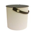 八幡化成 フタ付きバケツ オムニウッティ アイボリー L 10L sceltevie omnioutil スカンジナビアン 228301 日本製