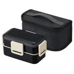 ショッピング食洗機 スケーター(Skater) 抗菌食洗機対応2段ふわっと弁当箱 ブラック 850ml ふんわり盛れる ドーム型フタ 保冷バッグ付 日本製 KCPF