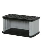 アイリスオーヤマ ロッカー ミニロッカー ブラック/グレー 幅90×奥52×高45cm ML-450V