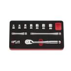 ショッピングNTB 京都機械工具(KTC) ネプロス 9.5sq ソケットレンチセット インチサイズ[11点組] NTB311BC シルバー