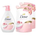 Dove(ダヴ) ボディソープ ピーチ＆スイートピー (ボディウォッシュ) 本体+詰め替え用 470g+330g×2個