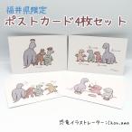  Fukui динозавр открытка комплект 4 листов комплект ..... симпатичный открытка Chon.ama письмо Fukui ограничение .....