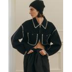 ショッピング刺繍 CREDONA クレドナ  WOOL EMBROIDERY SHORT ZIP JACKET 即日発送