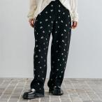 CREDONAkre Donna FLOWER EMBROIDERY KNIT PANTS отправка в тот же день 