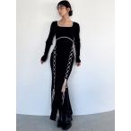 ショッピングニットワンピ RESEXXY   リゼクシー  レースアップタイトニットワンピース   即日発送