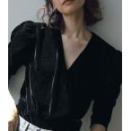 ショッピングエコ ANUKE (アンヌーク）Gather Velour Blouse  即納  62520421