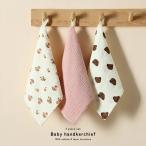 ハンカチ ベビーハンカチ コットン 子ども 薄手 3枚セット 幼稚園 保育園 ギフト キッズ 吸水 送料無料 レアリーク