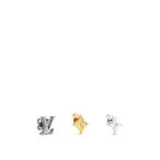 ルイヴィトン LOUIS VUITTON ピアス シルバー ゴールド モノグラム