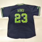  Aoki . родители Yakult swallow z копия форма M visitor #23 нашивка вышивка Logo majestic Majestic NPB