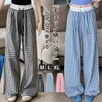  низ женский распорка брюки весна лето чёрный модный в клетку талия резина карман есть большой размер [.3]^b495^