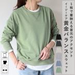 レディース トレーナー スウェット リブ袖 シンプル カジュアル おしゃれ かわいい 黒 白 春 秋[郵3]^t1121n^爆買