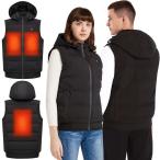 ヒーターベスト 最新素材グラフェン加熱式ヒートベスト モバイルバッテリー別売 速暖 即暖 撥水 防水 水洗い可能 メンズ レディース 男女兼用