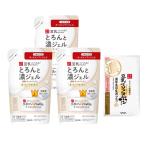 なめらか本舗 とろんと濃ジェル(つめかえ用)3個セット+おまけ付き 100g×3個 豆乳イソフラボン オールインワン