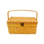  ломтик дерево шитье корзина L крышка имеется корзина мелкие вещи 