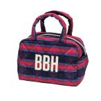 BBH стеганое полотно Mini сумка "Boston bag" проверка темно-синий 