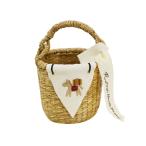  вышивка флаг корзина S белый шланг × красный корзина сумка 