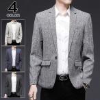 テーラードジャケットメンズストライプ柄ジャケットビジネスブレザーアウタース...