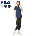 フィラ FILA 無地TEEシャツ+カプリパンツ Tシャツ ティーシャツ パンツ 運動 スポーツ ヨガ ジム フィットネス