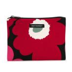 マリメッコ marimekko ポーチ バッグ 25379 KEIJU BLACK/RED/PINK BK/RED