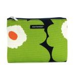 マリメッコ marimekko ポーチ バッグ 25379 KEIJU DARK BLUE/LIME/TURQUOISE D.BL