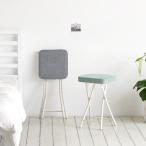 roomnhome ルームアンドホーム 四角 パステル 折り畳み スツール 背無し チェア アイアン イス 椅子 バーチェア 代引不可