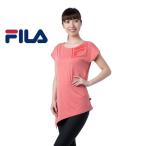 FILA fila フィラ サイドスリットTシャツ ヨガ スポーツ ジム ウェア スポーツウェア ジムウェア ヨガウェア 運動 レディース