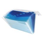 ビュ−トンジャパン グラデ　ドキュメントファイル　Ａ４　１３ポケット　ブルー GDF-A4-13B 1冊