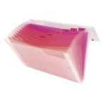 ビュ−トンジャパン グラデ　ドキュメントファイル　Ａ４　１３ポケット　ピンク GDF-A4-13P 1冊